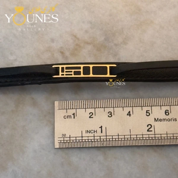 دستبند طلا چرم مردانه L182